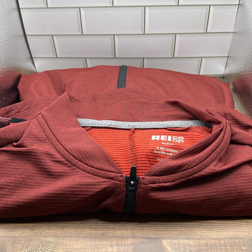 REI Co-op Junction Long-Sleeve Full-Zip Cycling Jersey - Men's, Medium, Red